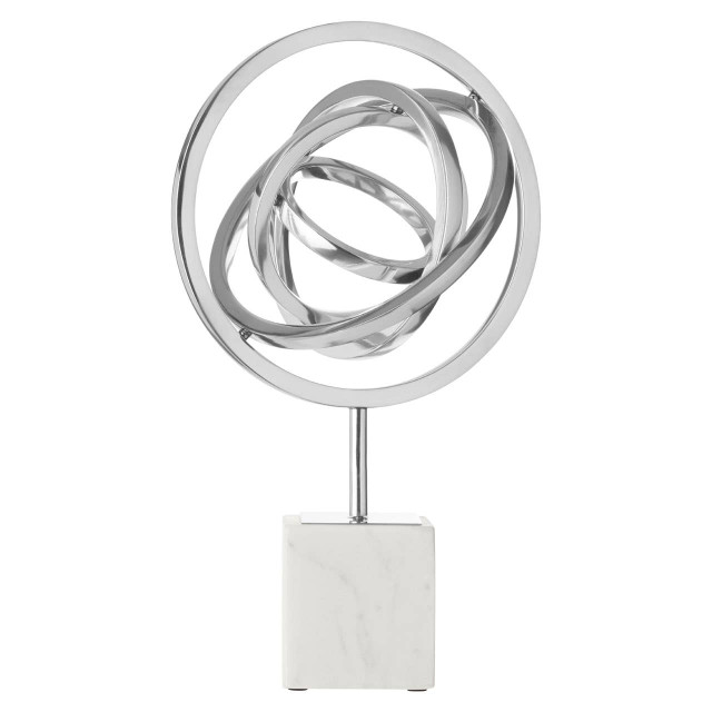 premier housewares Mirano Silver Finish Spiral Sculpture