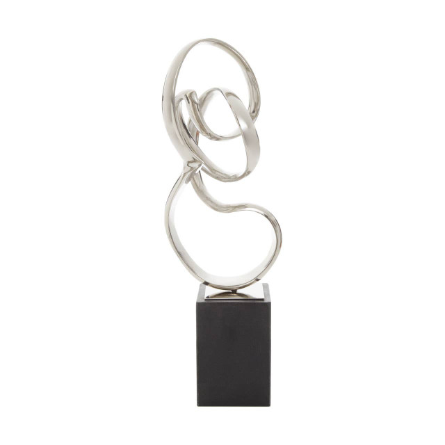 Premier Housewares Mirano Silver Nickel Finish Knot Sculpture
