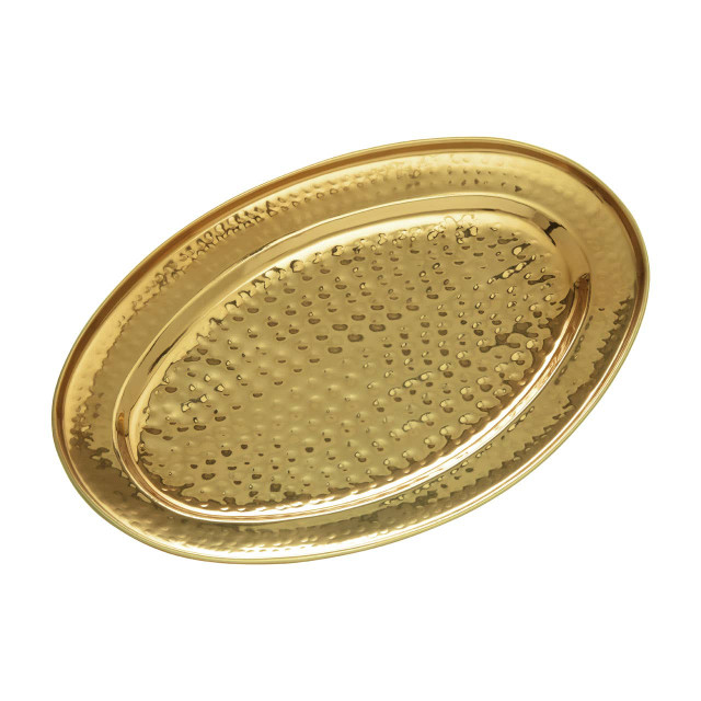 Premier Housewares Miressa Large Brass Finish Serving Platter