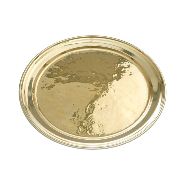 Premier Housewares Miressa Large Serving Platein Brass Finish