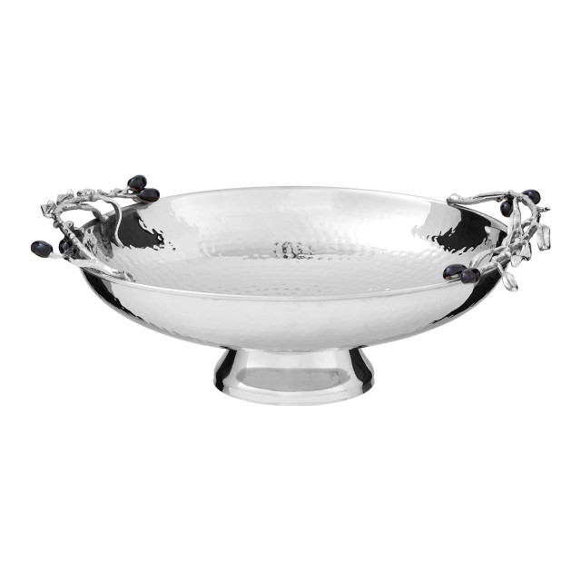 Premier Housewares Miressa Low Silver Grapes Fruit Bowl