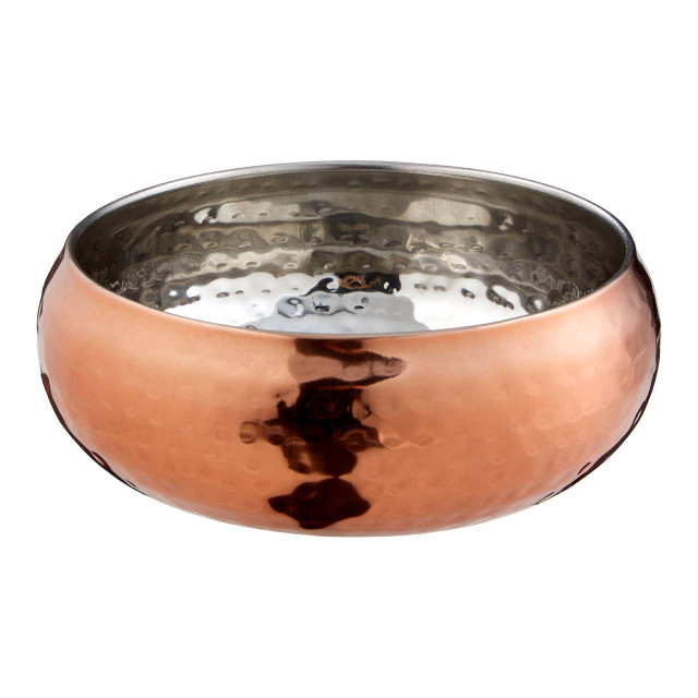 Premier Housewares Miressa Rose Gold Hammered Small Bowl