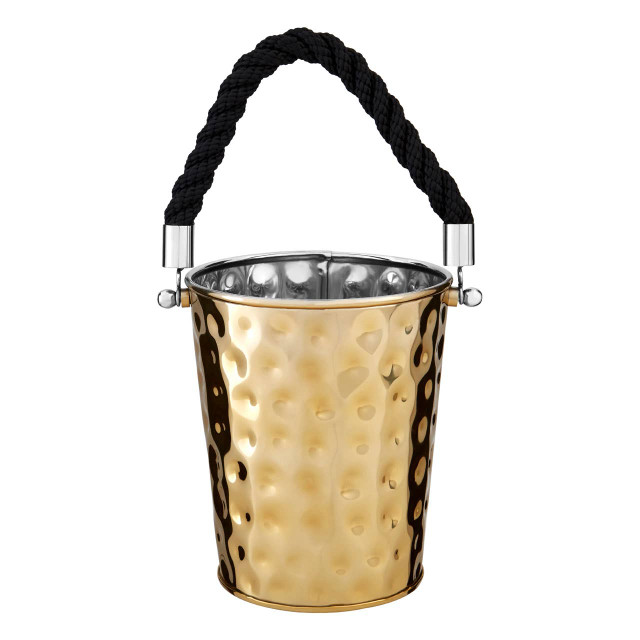 Premier Housewares Miressa Small Gold Finish Party Bucket