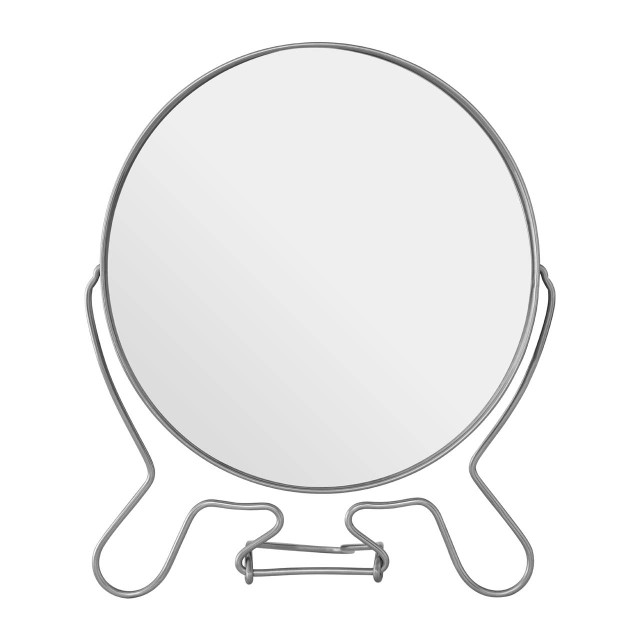 premier housewares Mison Silver Effect 2 Sided Large Shaving Mirror