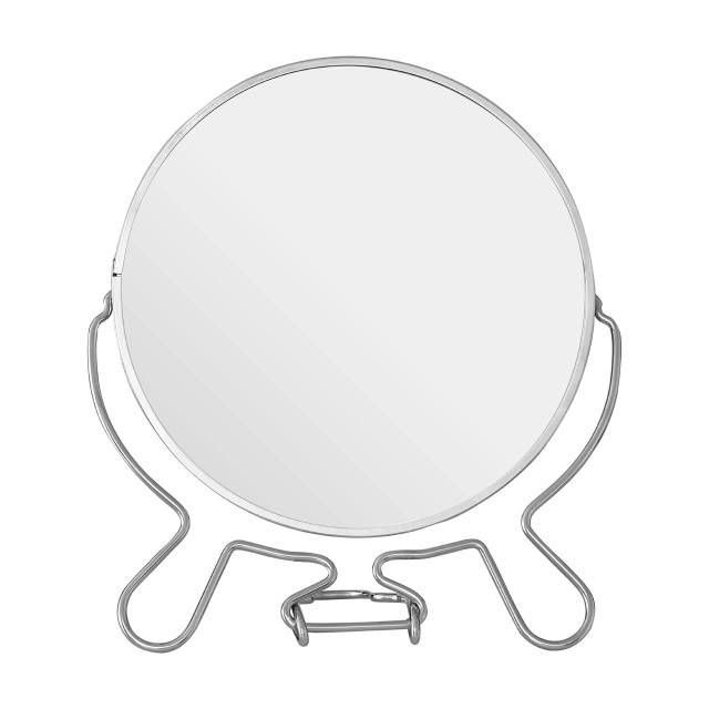 premier housewares Mison Silver Effect Two Sided Small Shaving Mirror