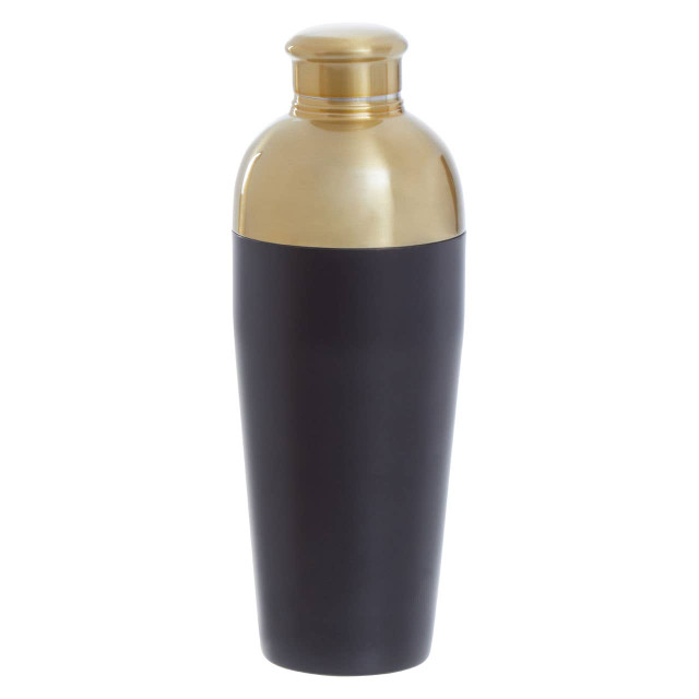 Premier Housewares Mixology Gold Finish And Black Cocktail Shaker