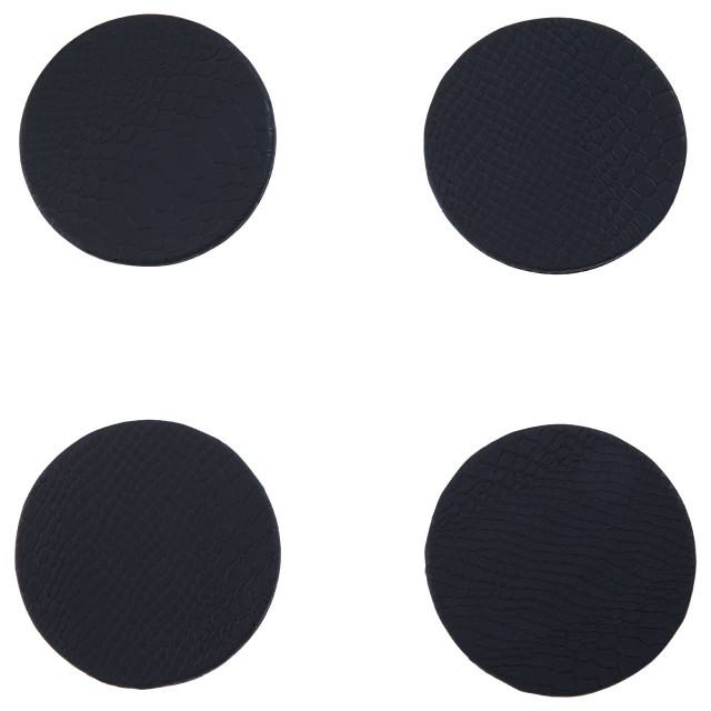 premier housewares Mixology Set Of Four Black Coasters