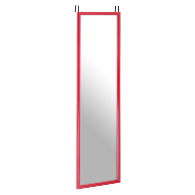 Premier Housewares Mize Pink Plastic Frame Over Door Mirror