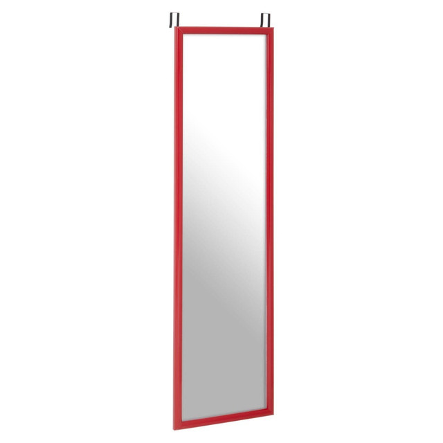 Premier Housewares Mize Red Plastic Frame Over Door Mirror