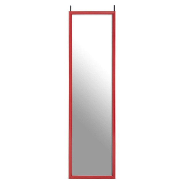 premier housewares Mize Red Plastic Frame Over Door Mirror