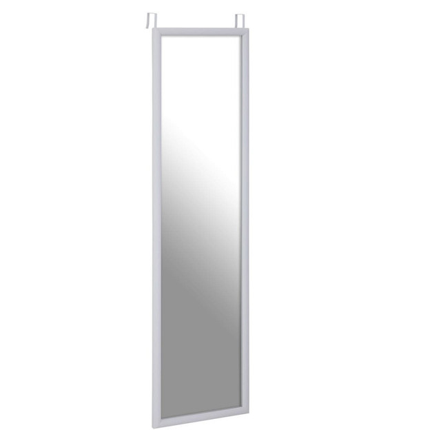 Premier Housewares Mize White Plastic Frame Over Door Mirror