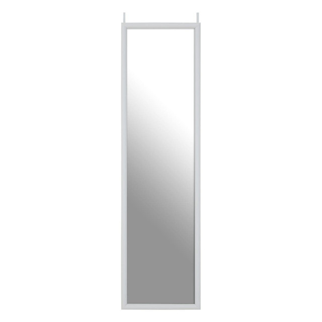 premier housewares Mize White Plastic Frame Over Door Mirror