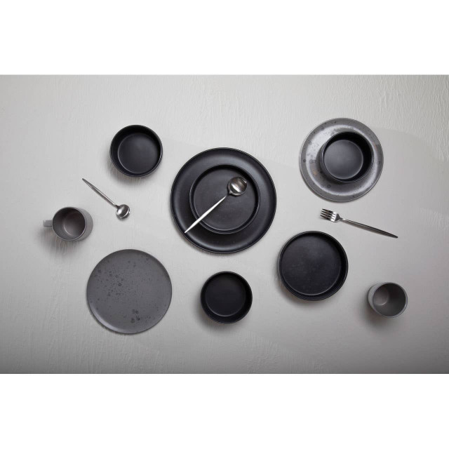 Premier Housewares Modern Retro 16 Piece Matte Silver Cutlery Set