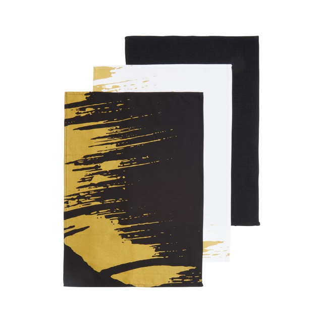 premier housewares Modern Retro Set Of 3 Flash Dash Tea Towels
