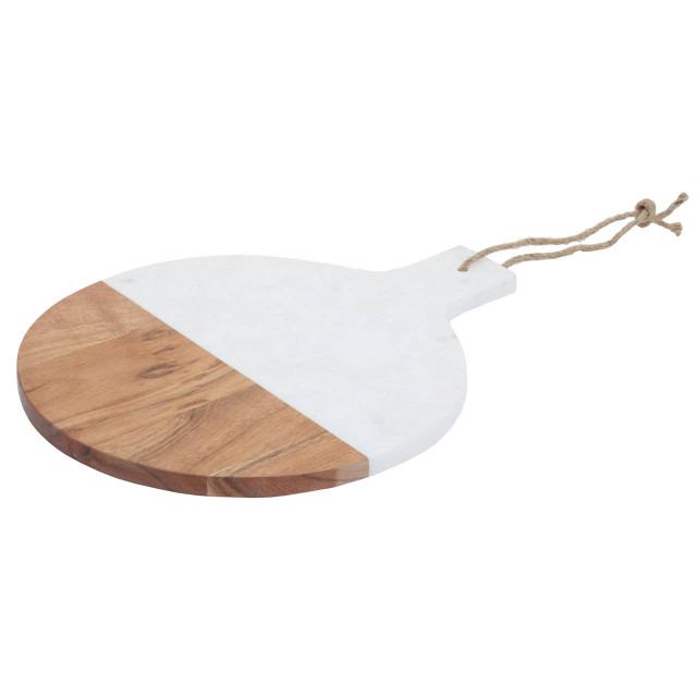Premier Housewares Monzaro Large Marble And Acacia Wood Paddle Board