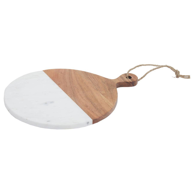 Premier Housewares Monzaro Small Marble And Acacia Wood Paddle Board