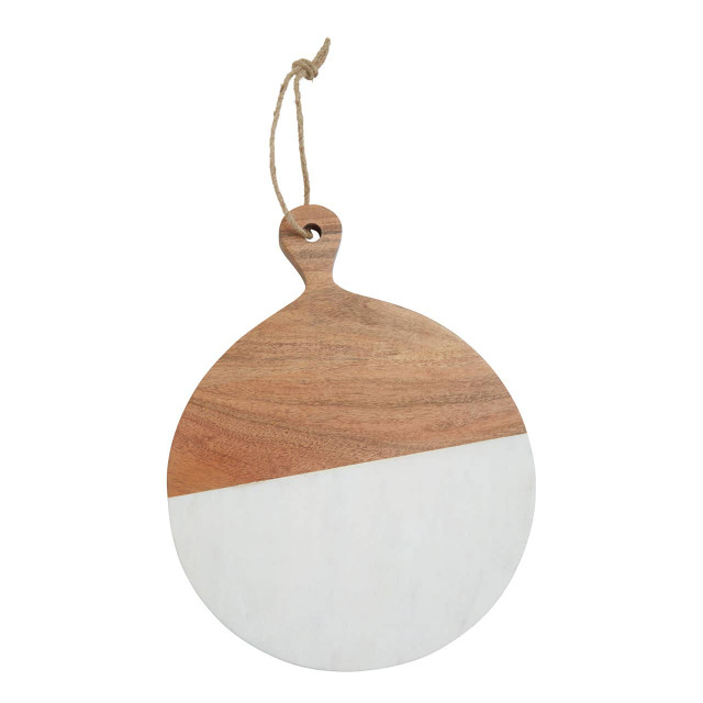 Premier Housewares Monzaro Small Marble And Acacia Wood Paddle Board