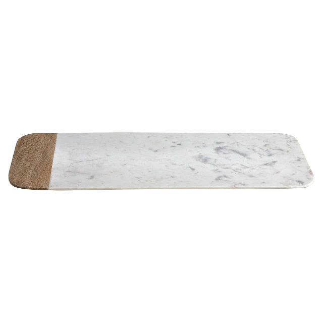 Premier Housewares Monzaro Small White Marble And Mango Wood Serving Tray