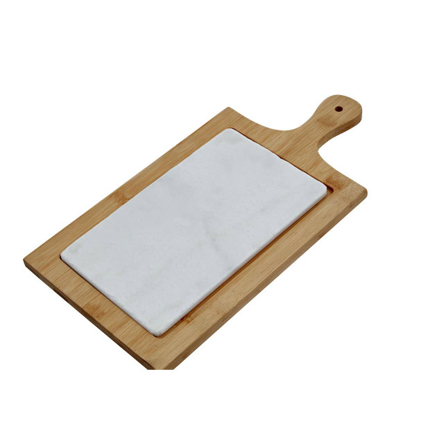 premier housewares Monzaro White Marble And Bamboo Cheese Board