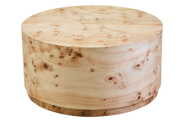 premier housewares Mota Burl Wood Design Round Coffee Table