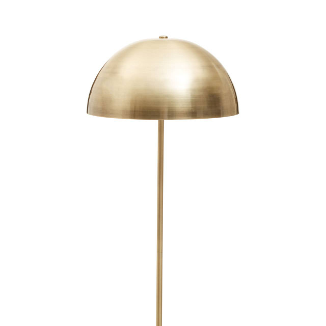Premier Housewares Murdoch Floor Lamp In Brushed Brass And Marble Base