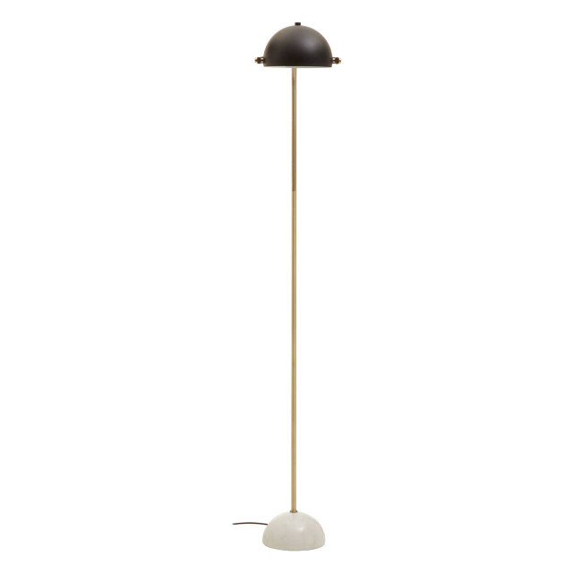 Premier Housewares Murdoch Floor Lamp With Black Shade