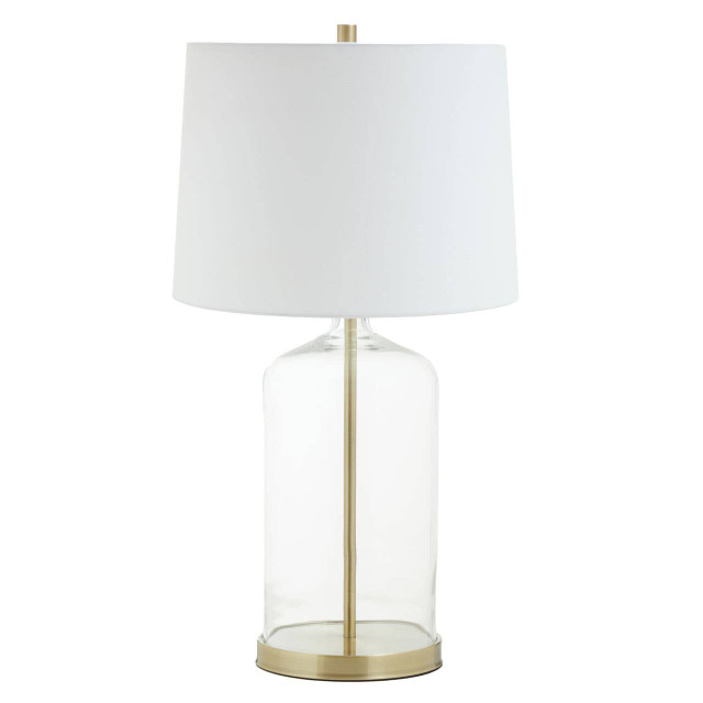 Premier Housewares Nadia White Fabric Shade Table Lamp