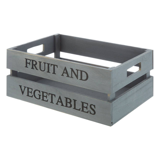 Premier Housewares Naresso Grey Wood Fruit And Vegetable Crate