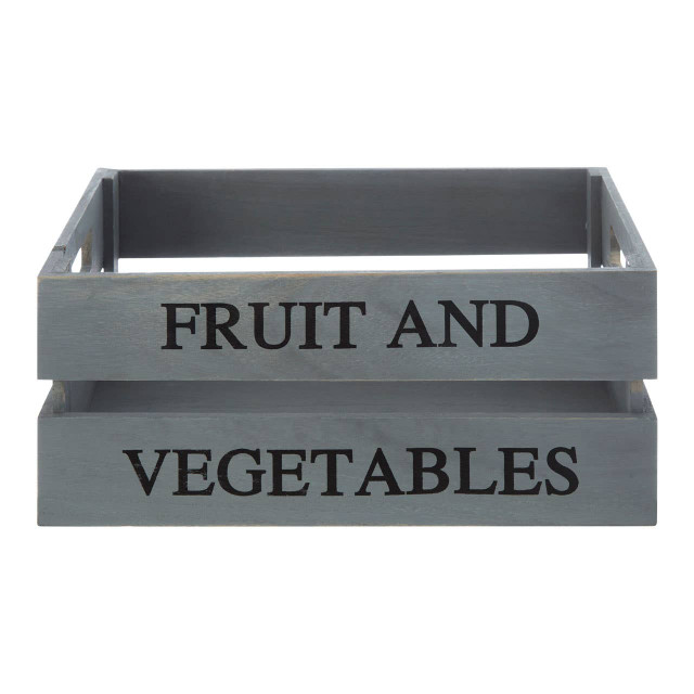 Premier Housewares Naresso Grey Wood Fruit And Vegetable Crate