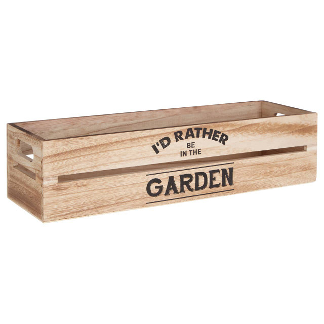 Premier Housewares Naresso Natural Wood Planter And Herb Crate