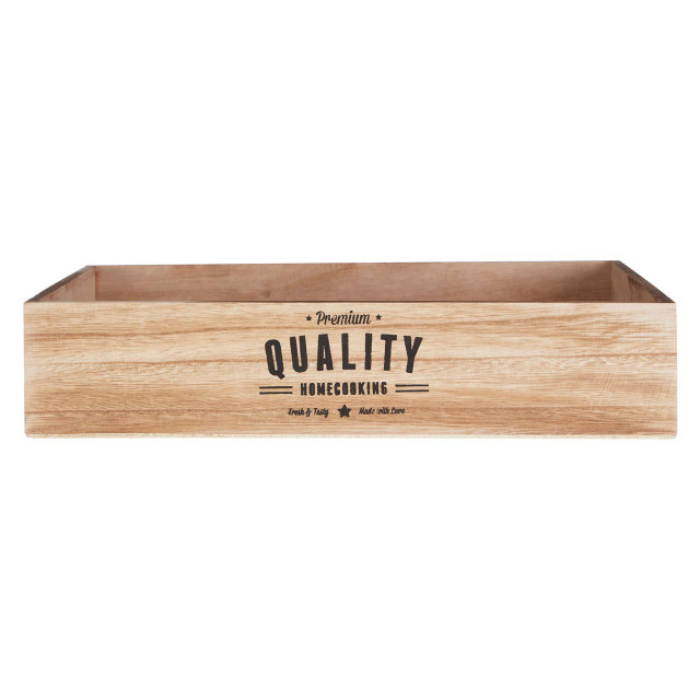 Premier Housewares Naresso Natural Wood Premium Quality Storage Crate