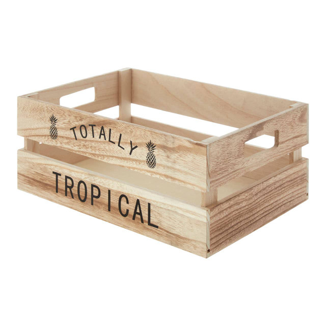 premier housewares Naresso Natural Wood Tropical Fruit Crate