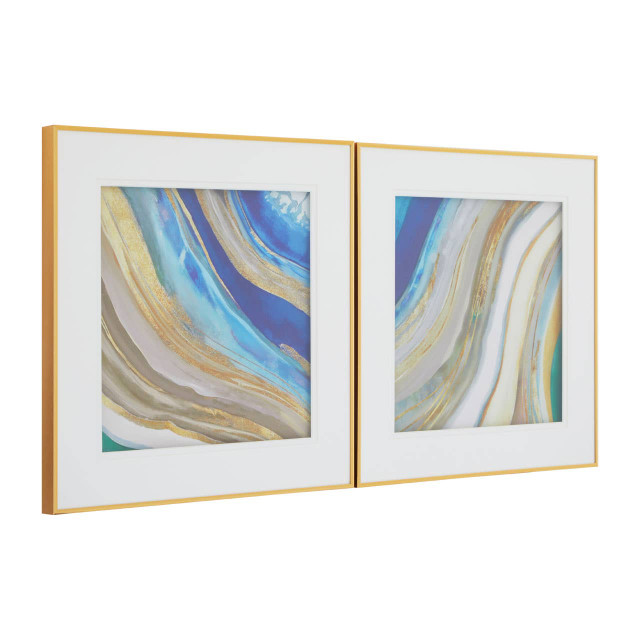 Premier Housewares Nason Set Of Two Abstract Wall Art