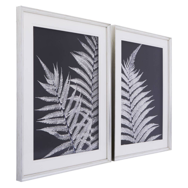 Premier Housewares Nason Set Of Two Leaf Print Wall Art