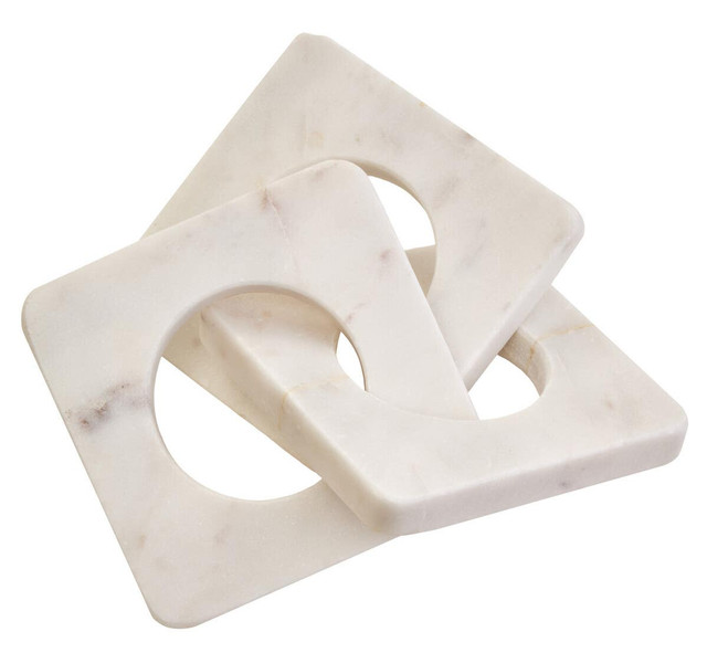 Premier Housewares Nason White Marble Three Link Chain