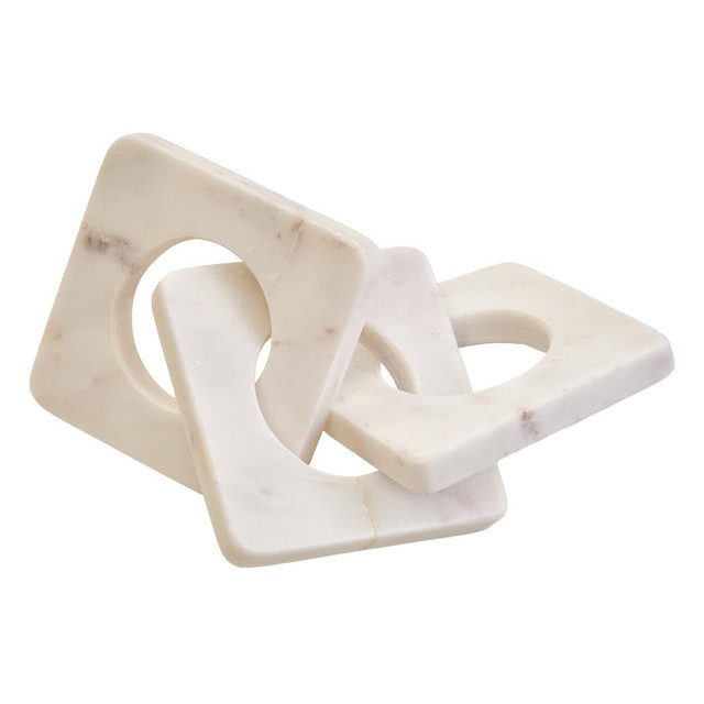 premier housewares Nason White Marble Three Link Chain