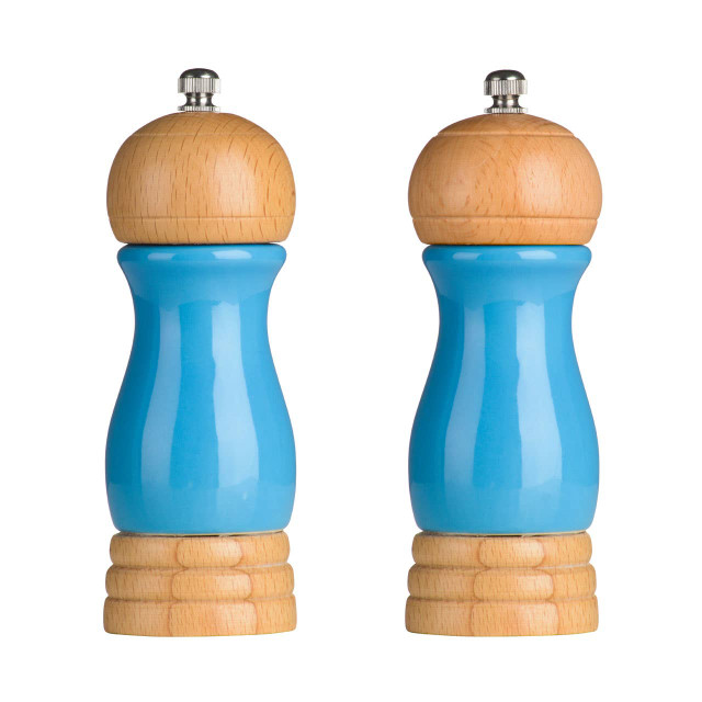 premier housewares Natural Origins Blue Hi Gloss Salt And Pepper Mill Set