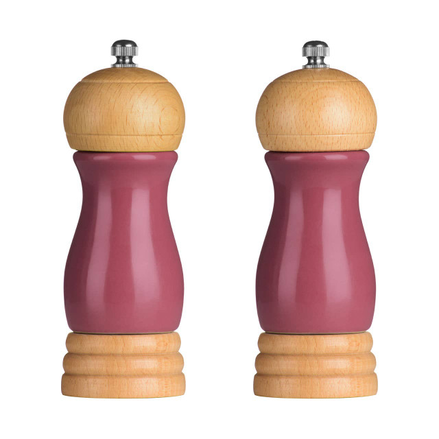 Premier Housewares Natural Origins Pink High Gloss Salt And Pepper Mill Set
