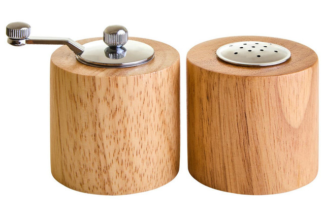 Premier Housewares Natural Origins Rubberwood Salt & Pepper Set