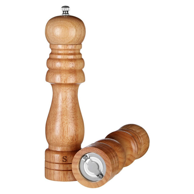 Premier Housewares Natural Origins Rubberwood Tall Salt And Pepper Set