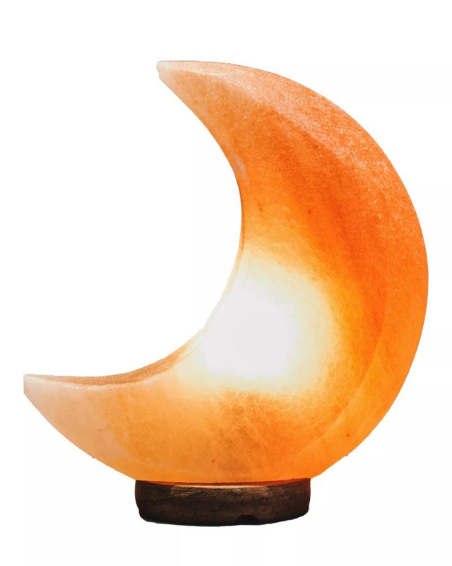 Premier Housewares Nepal Crescent Moon Pink Natural Salt Lamp