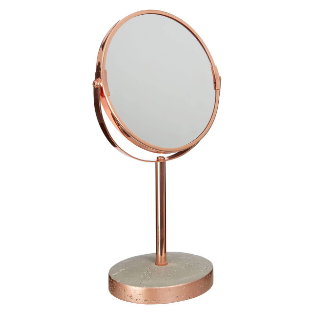 Premier Housewares Neptune Copper Finish Round Swivel Bathroom Mirror