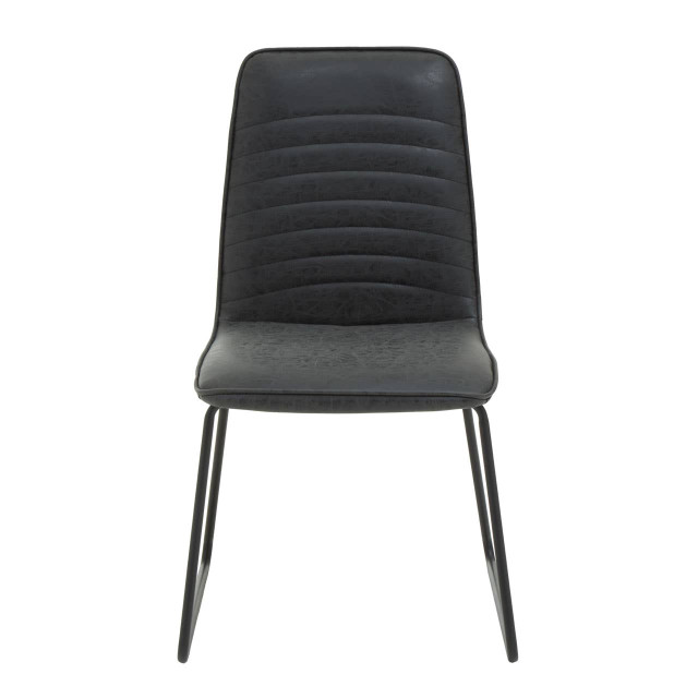 Premier Housewares New Foundry Black Leather Effect Chair