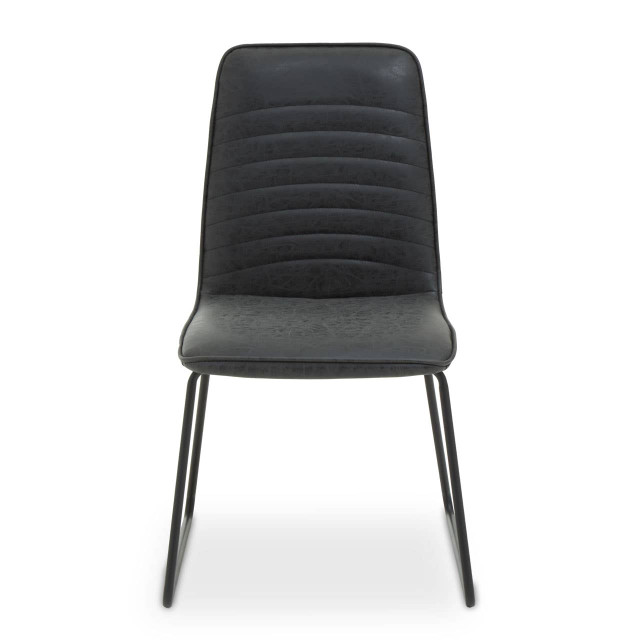 premier housewares New Foundry Black Leather Effect Chair