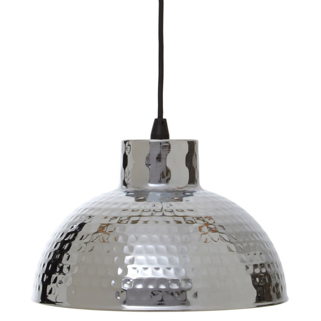 Premier Housewares New Foundry Chrome Finish Iron Pendant Light