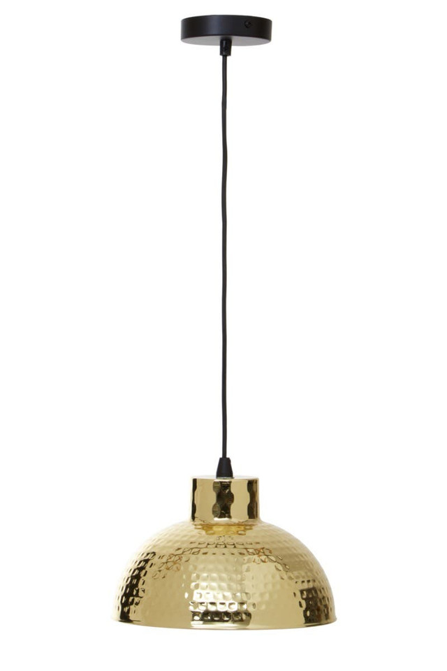 Premier Housewares New Foundry Gold Finish Pendant Light