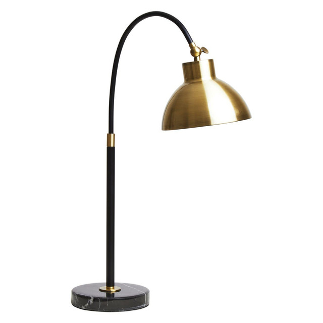 premier housewares Newton Gold Finish Metal Shade Table Lamp