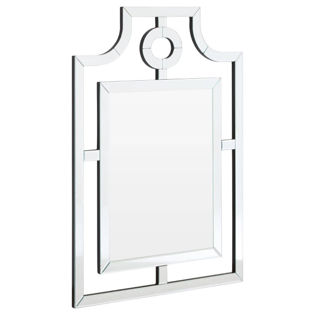 Premier Housewares Nicolette Cut Out Design Silver Wall Mirror