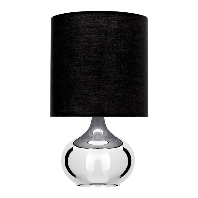 premier housewares Niko Chrome Table Lamp with EU Plug