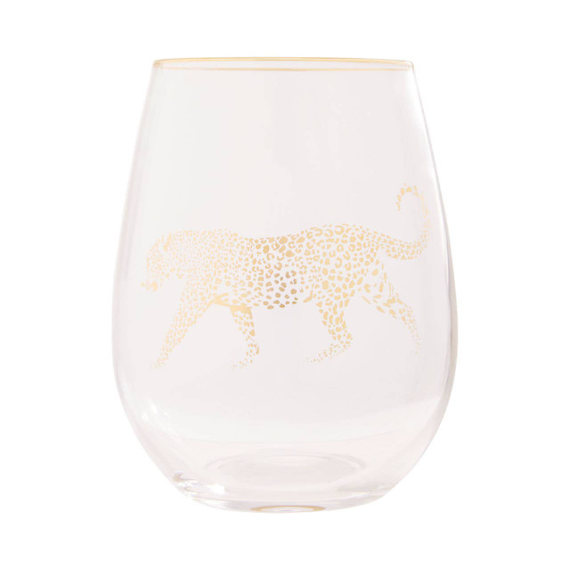 Premier Housewares Nomi Gold Leopard Curved Tumbler